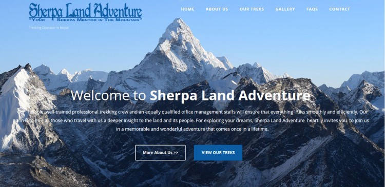 Sherpa Land Adventure – Trekking Website Design